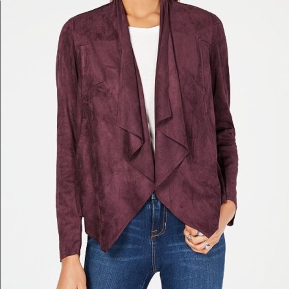 Kut from the Kloth open front vegan suede blazer